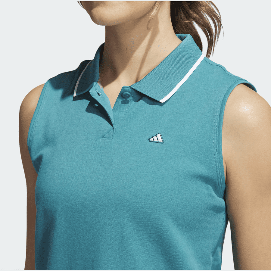 3 Pack Adidas Ladies Go-To Piqué Sleeveless Golf Shirts