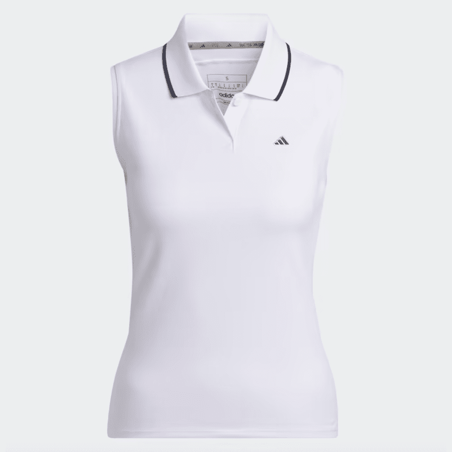 3 Pack Adidas Ladies Go-To Piqué Sleeveless Golf Shirts