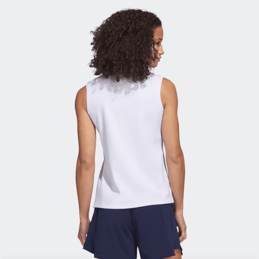 3 Pack Adidas Ladies Go-To Piqué Sleeveless Golf Shirts