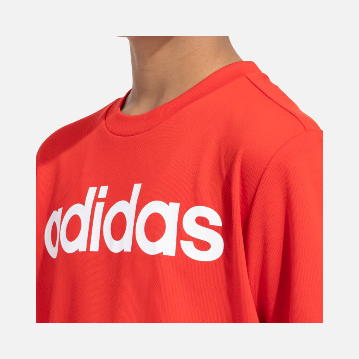 Adidas Boy Logo MOC T-shirt (7-12 Years) -Better Scarlet