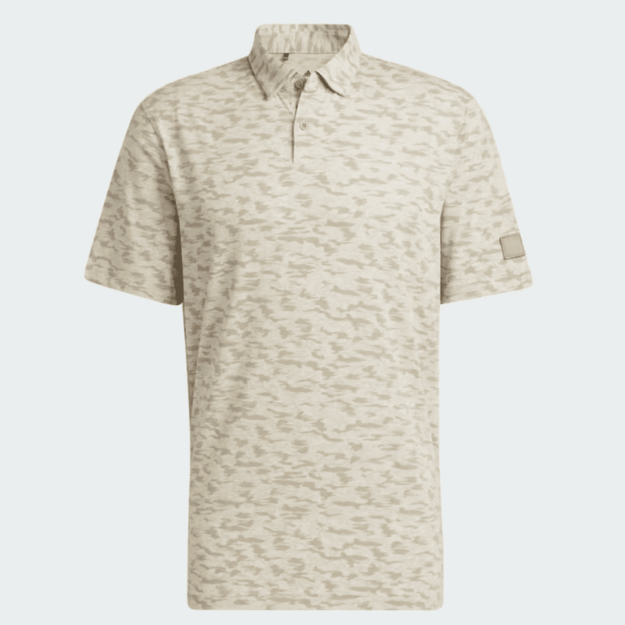 Adidas Go-To Camo-Print Golf Polo Shirt - Beige