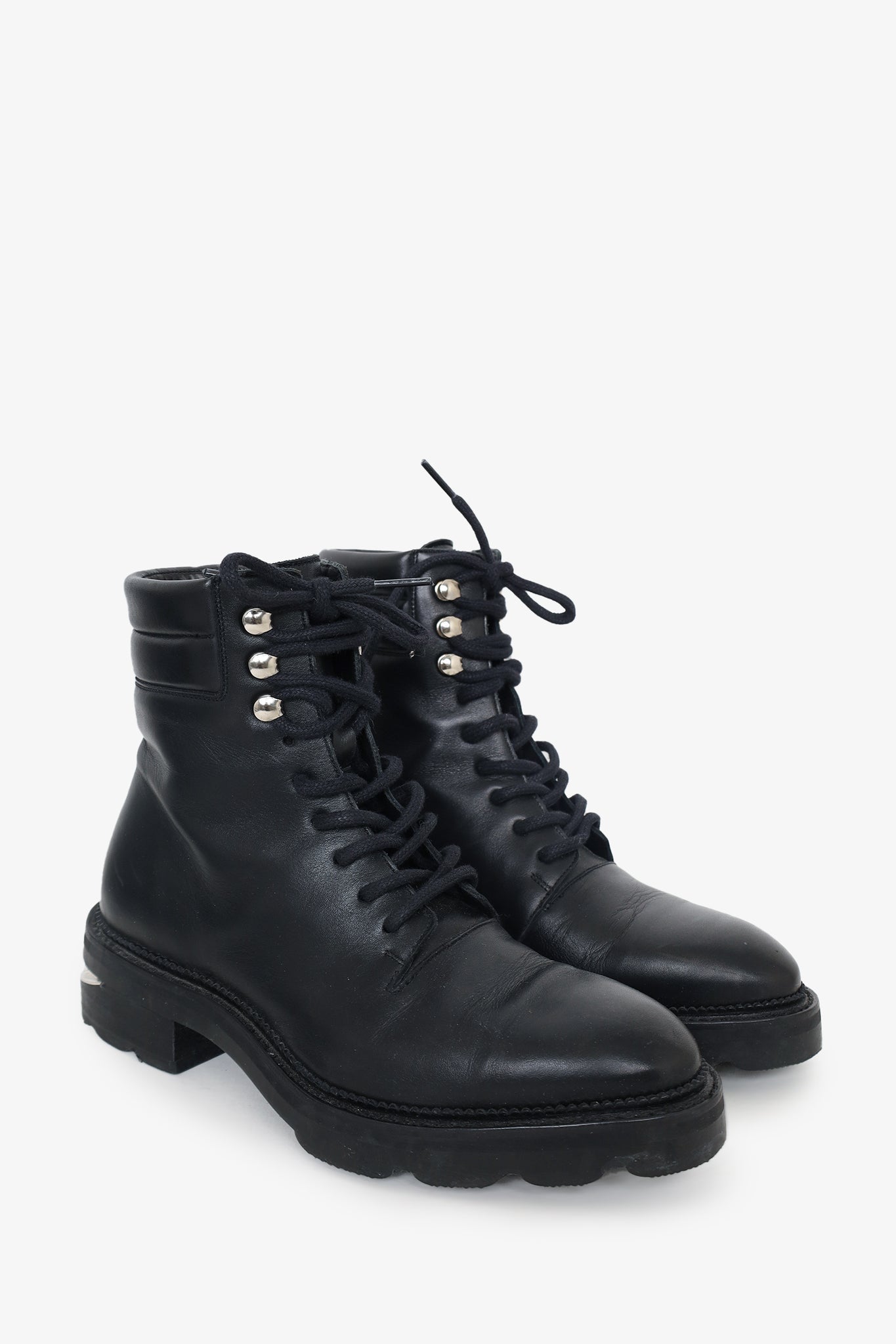 Alexander Wang Black Calf Leather Andy Hiker Boots Size 37