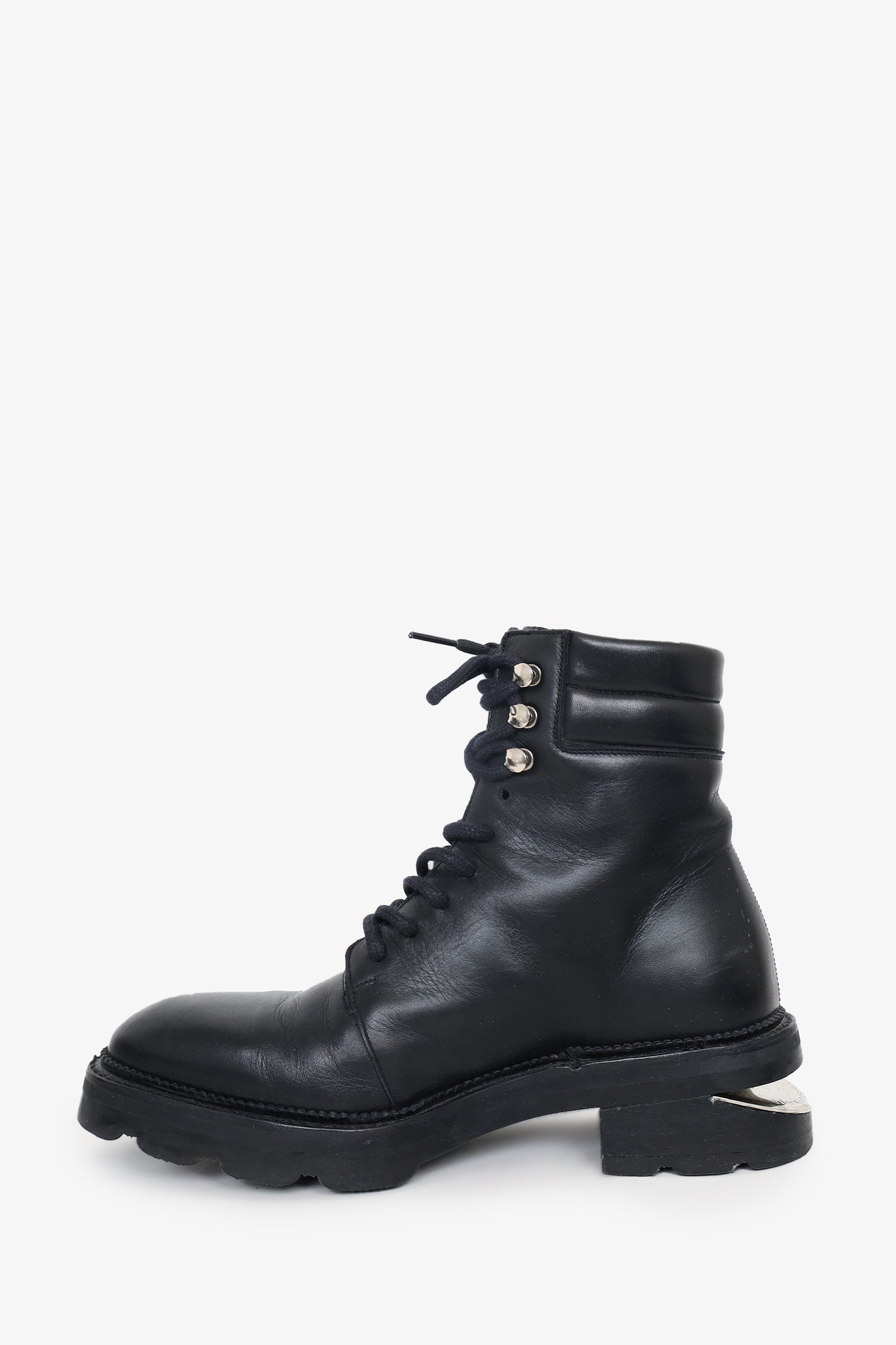 Alexander Wang Black Calf Leather Andy Hiker Boots Size 37