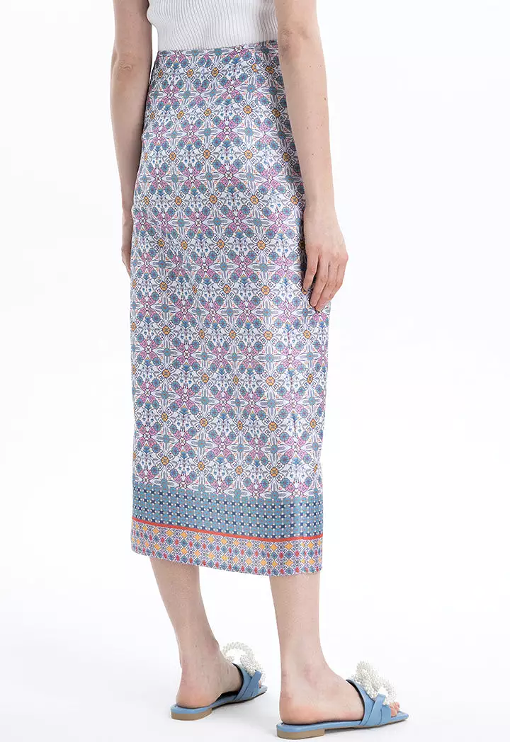 Allover printed Wrap Skirt