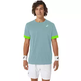 Asics T-Shirt Court SS Top Tennis Heren Blauw / Groen