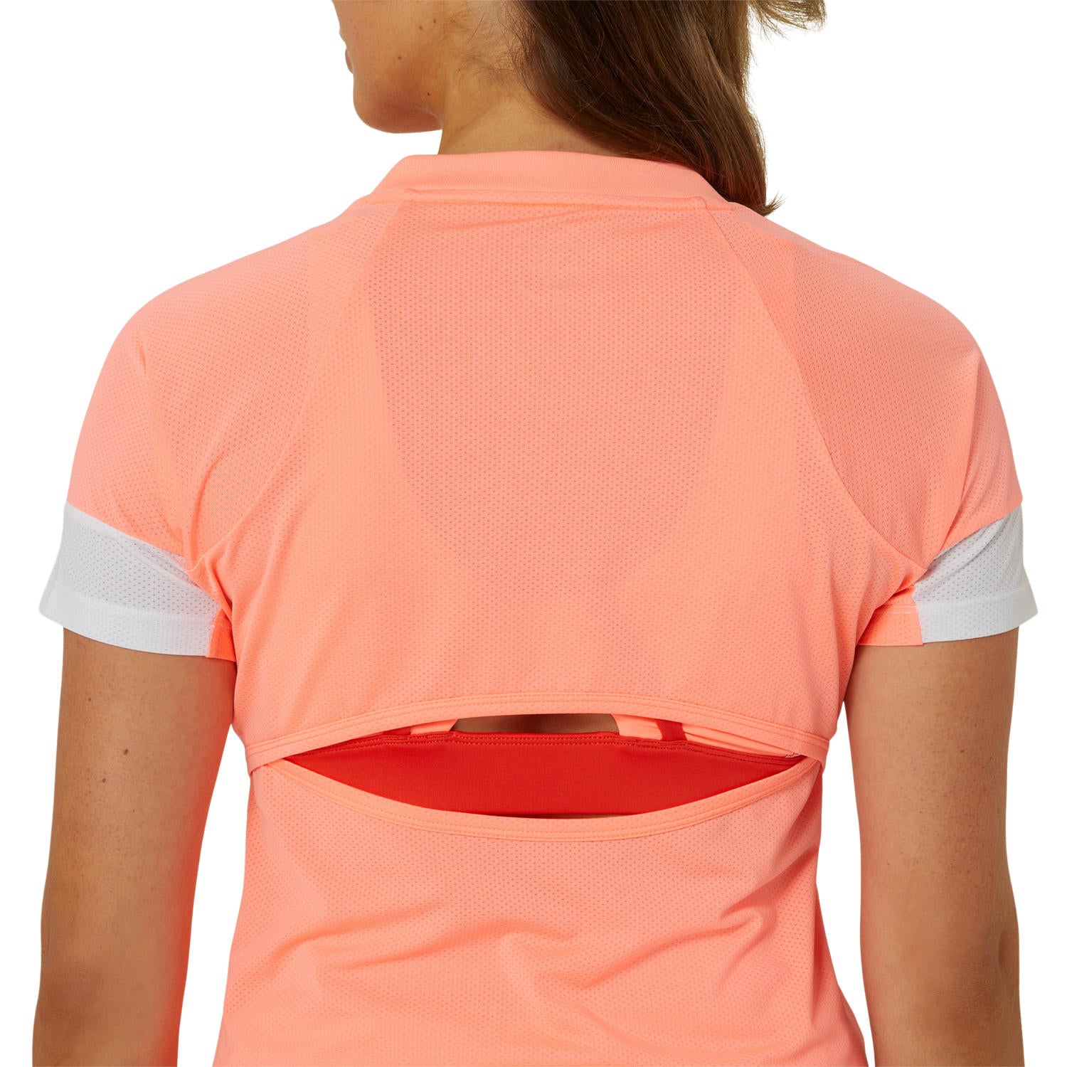 Asics T-Shirt Game SS Top Dames Roze Wit