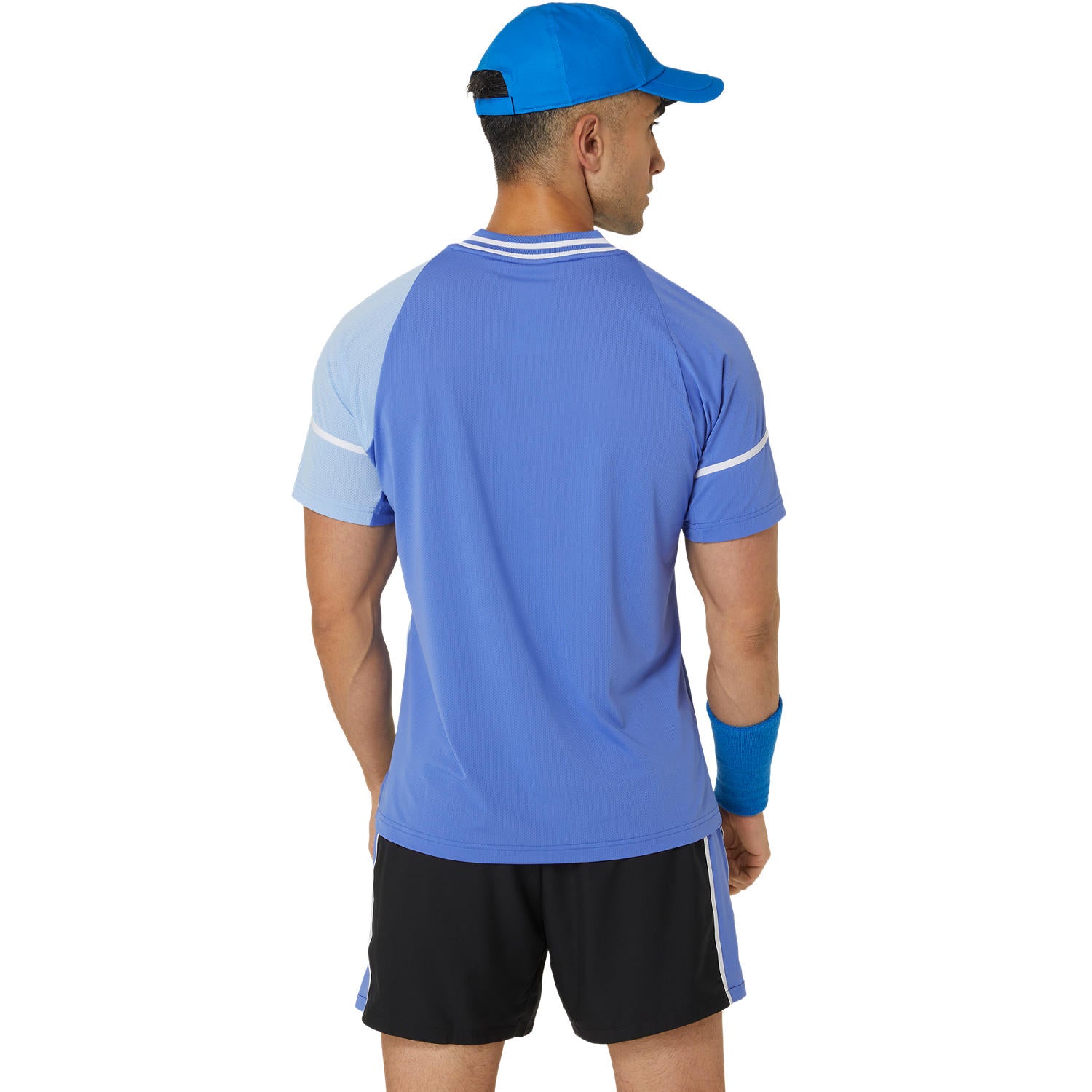 Asics T-Shirt Match Actibreeze Heren Blauw