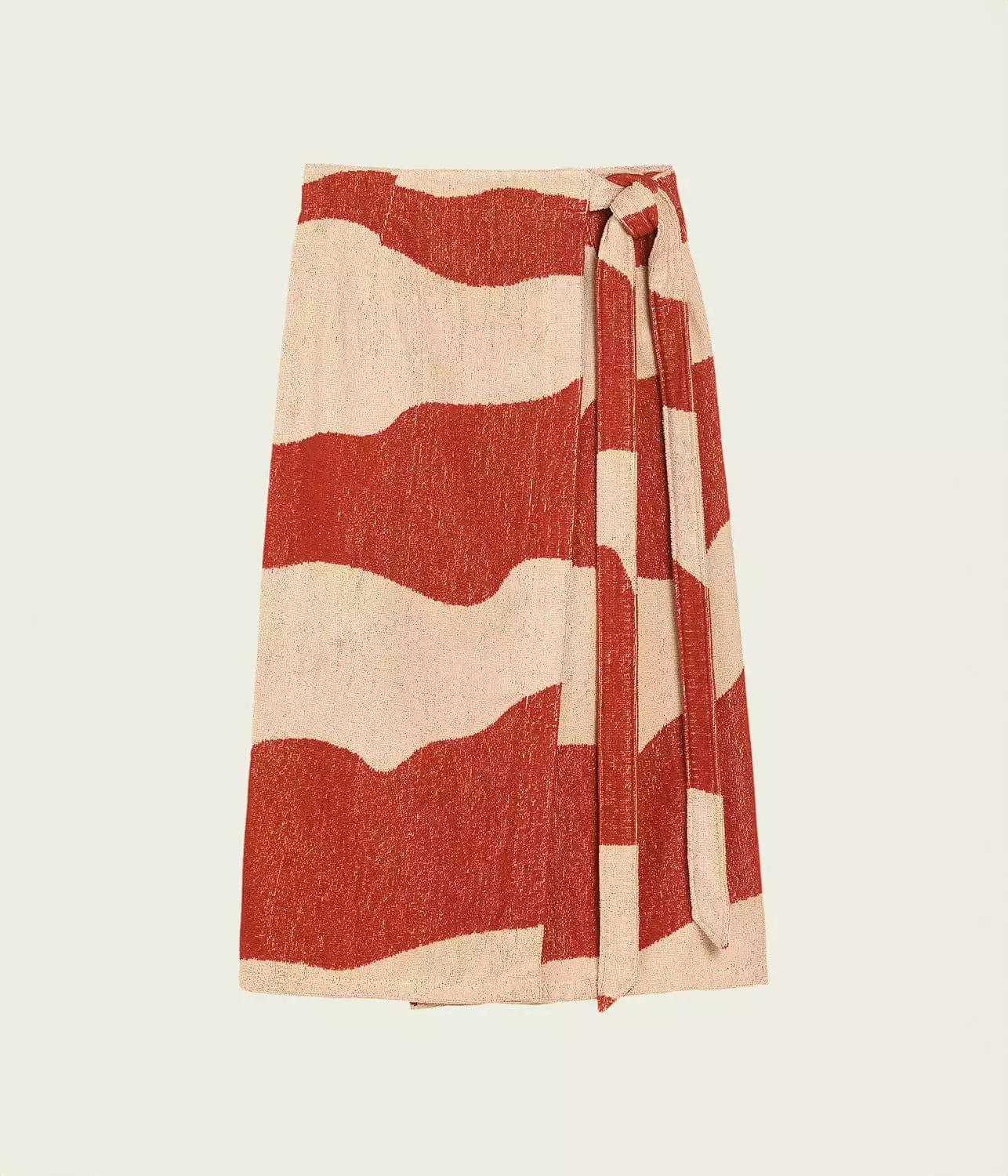 BAY WRAP TERRY SKIRT- AMBER DUNE