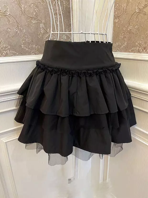 Black+pink halter top / tutu skirt