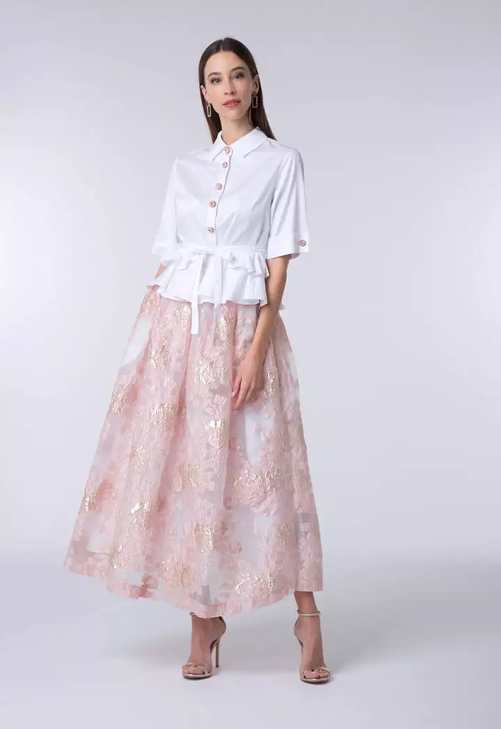 Blush Jacquard Skirt