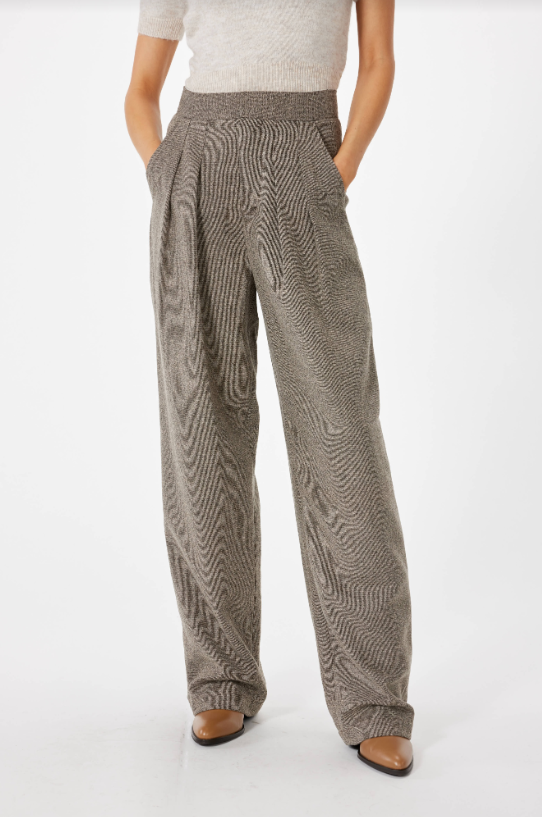 Brown Wick Double Pleat Trouser