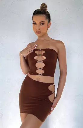 Built Like This Mini Skirt Chocolate