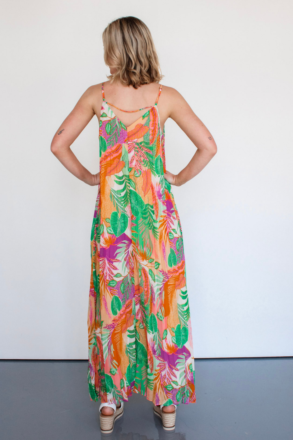 California Girl Pleated Maxi Dress