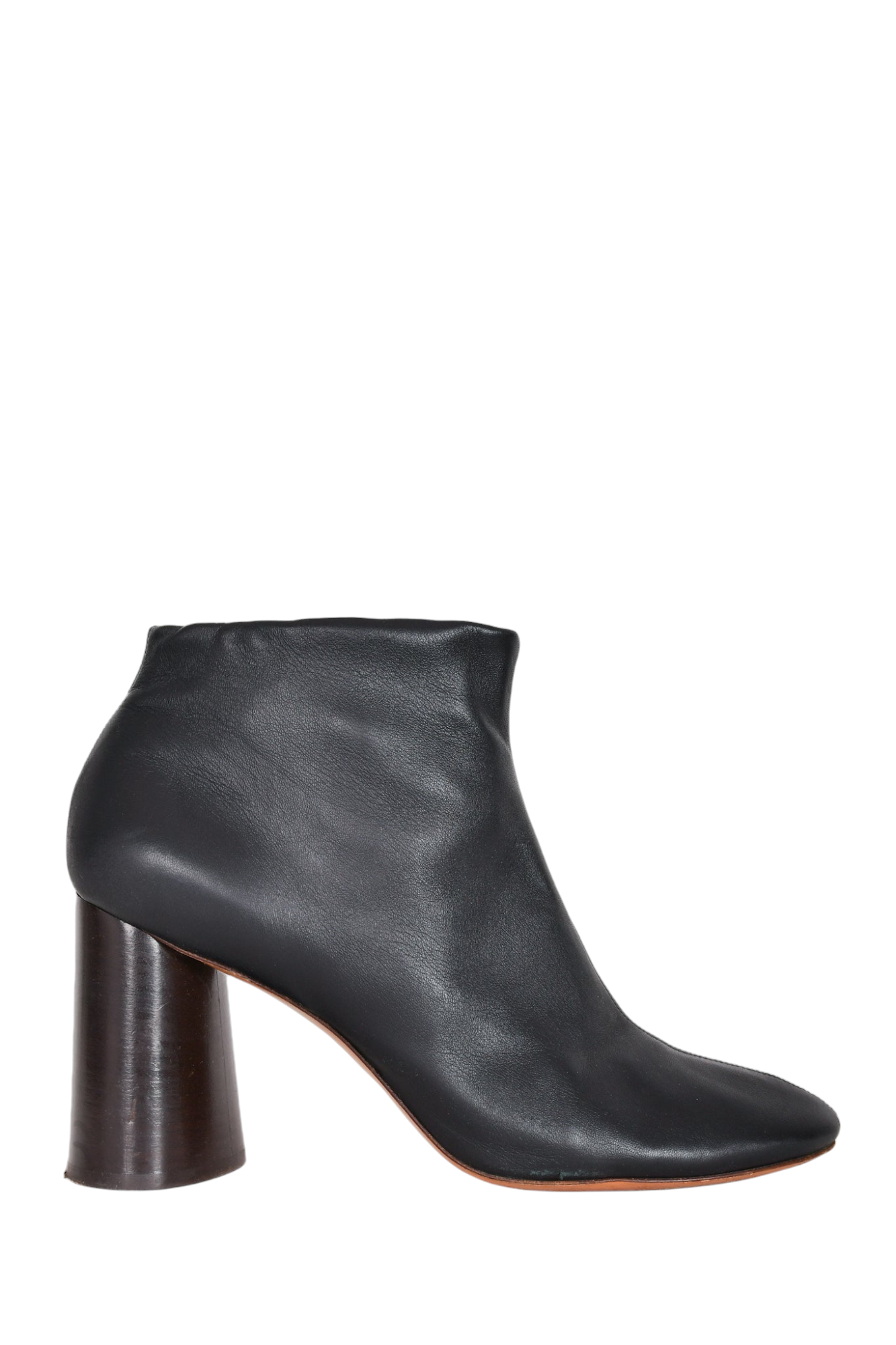 Celine Black Leather Ankle Boots Size 39.5