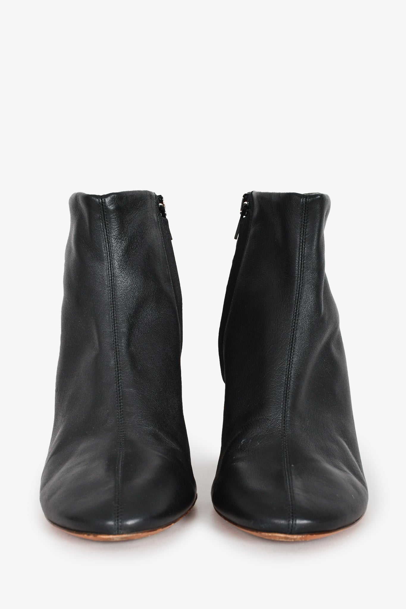 Celine Black Leather Ankle Boots Size 39.5