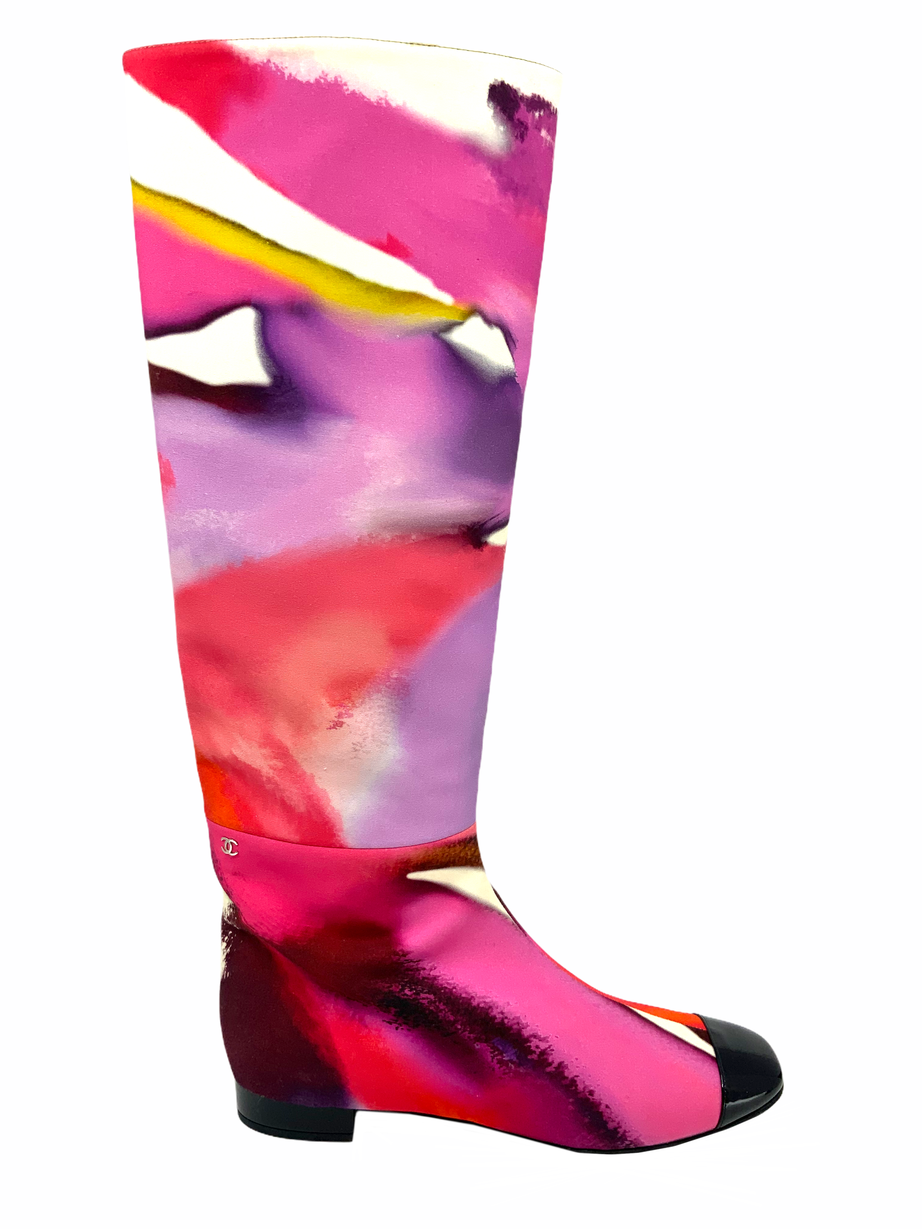 Chanel Tie-Dye Cap-Toe Boots Size 11