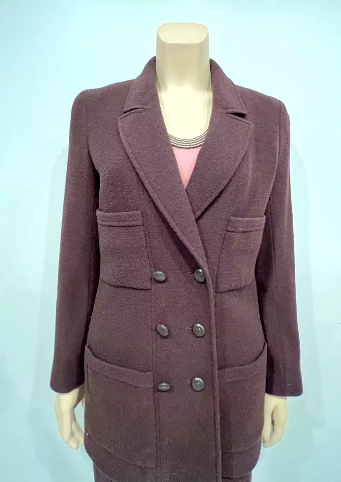 Classic Chanel Vintage 98A 1998 Fall Brown Skirt Suit FR 36 US 4