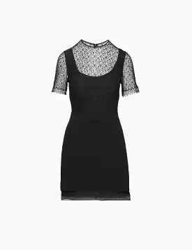 Corded Geo Lace Mini Dress