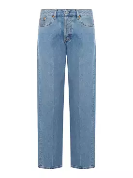 DENIM TROUSER WITH GUCCI LABEL