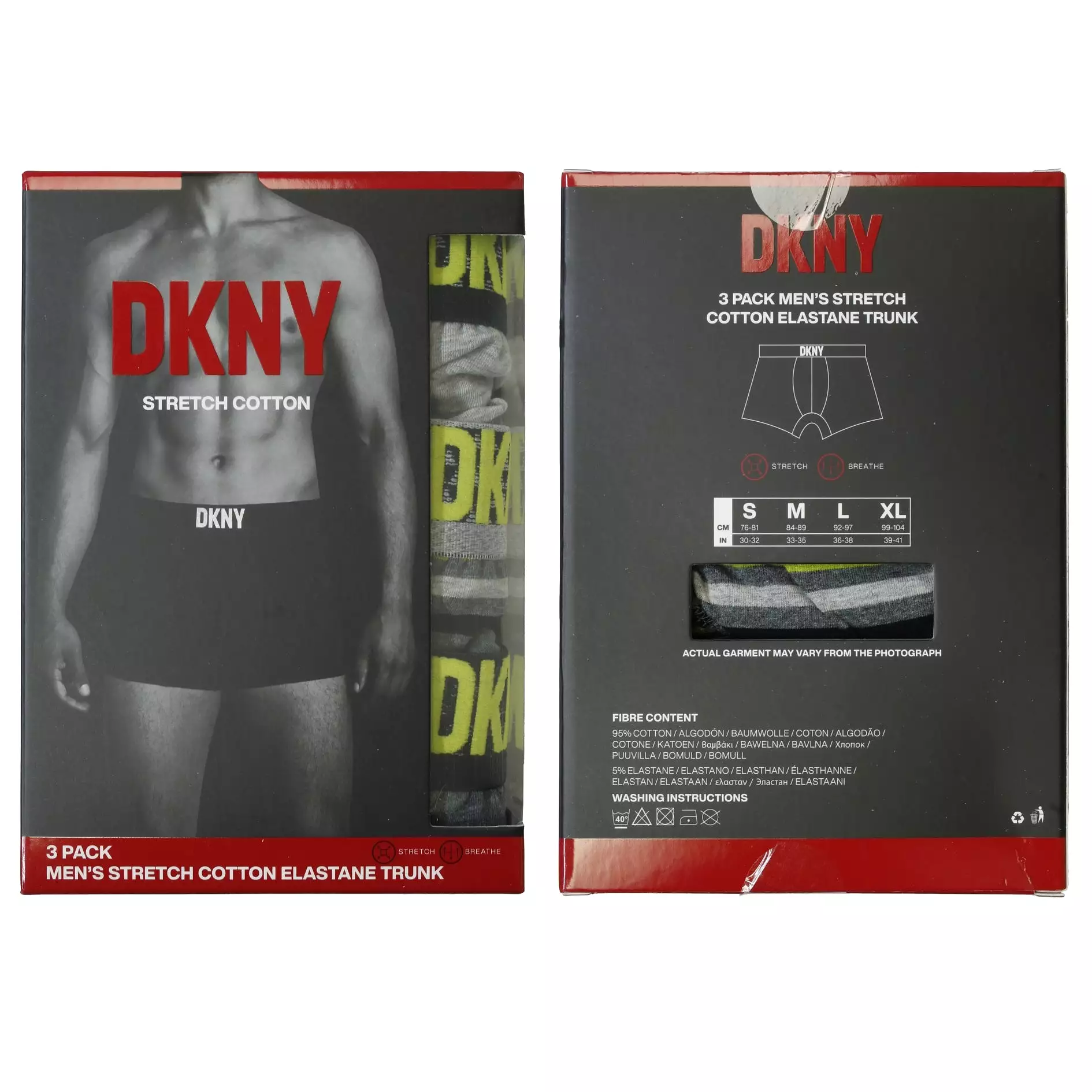 DKNY Mens Mainline Boxer Trunks (3-Pack)