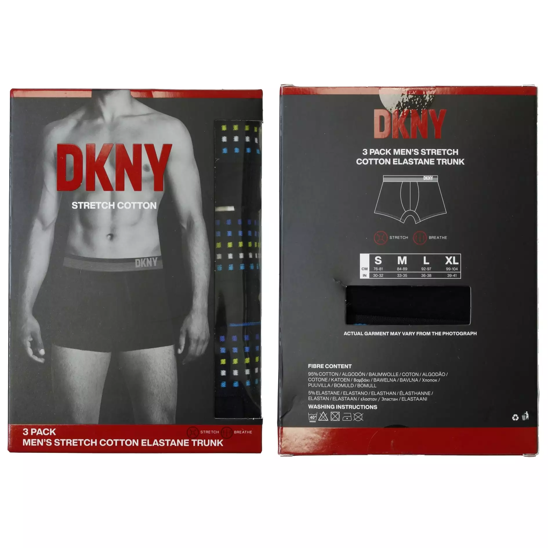 DKNY Mens Mainline Boxer Trunks (3-Pack)