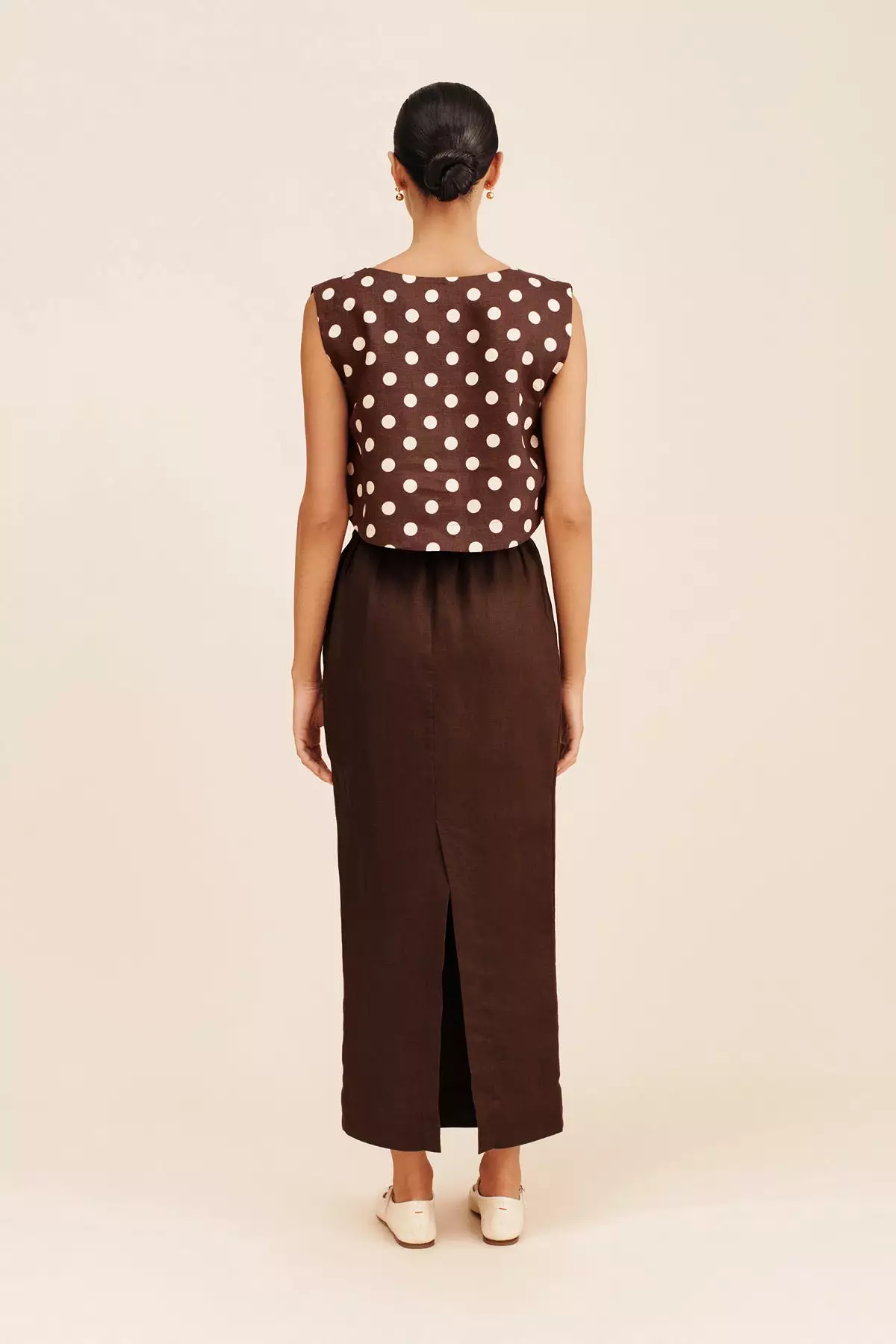 EMMA PENCIL SKIRT - CHOCOLATE