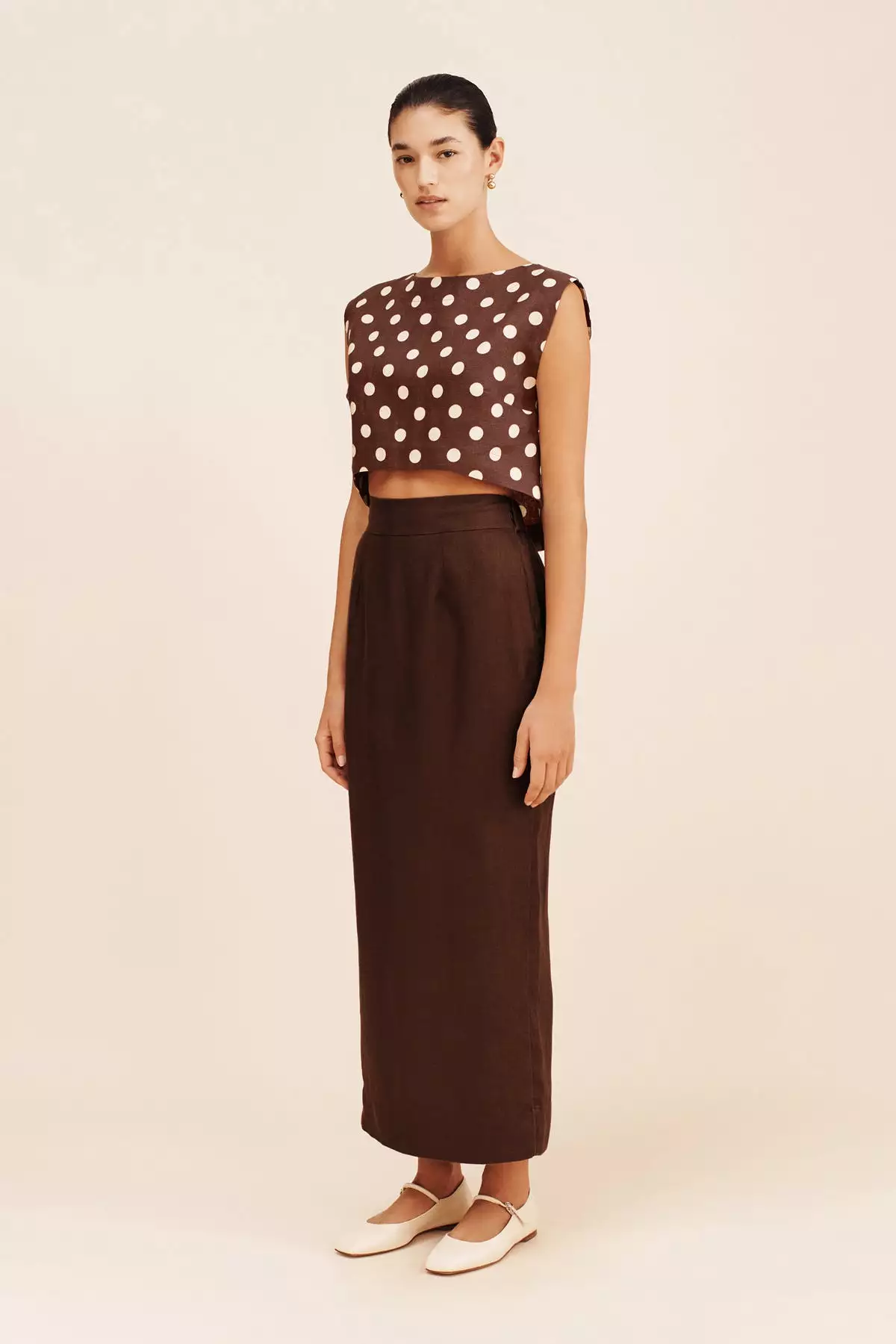 EMMA PENCIL SKIRT - CHOCOLATE