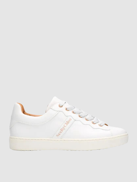 Essie White Sneaker with Logo Laces