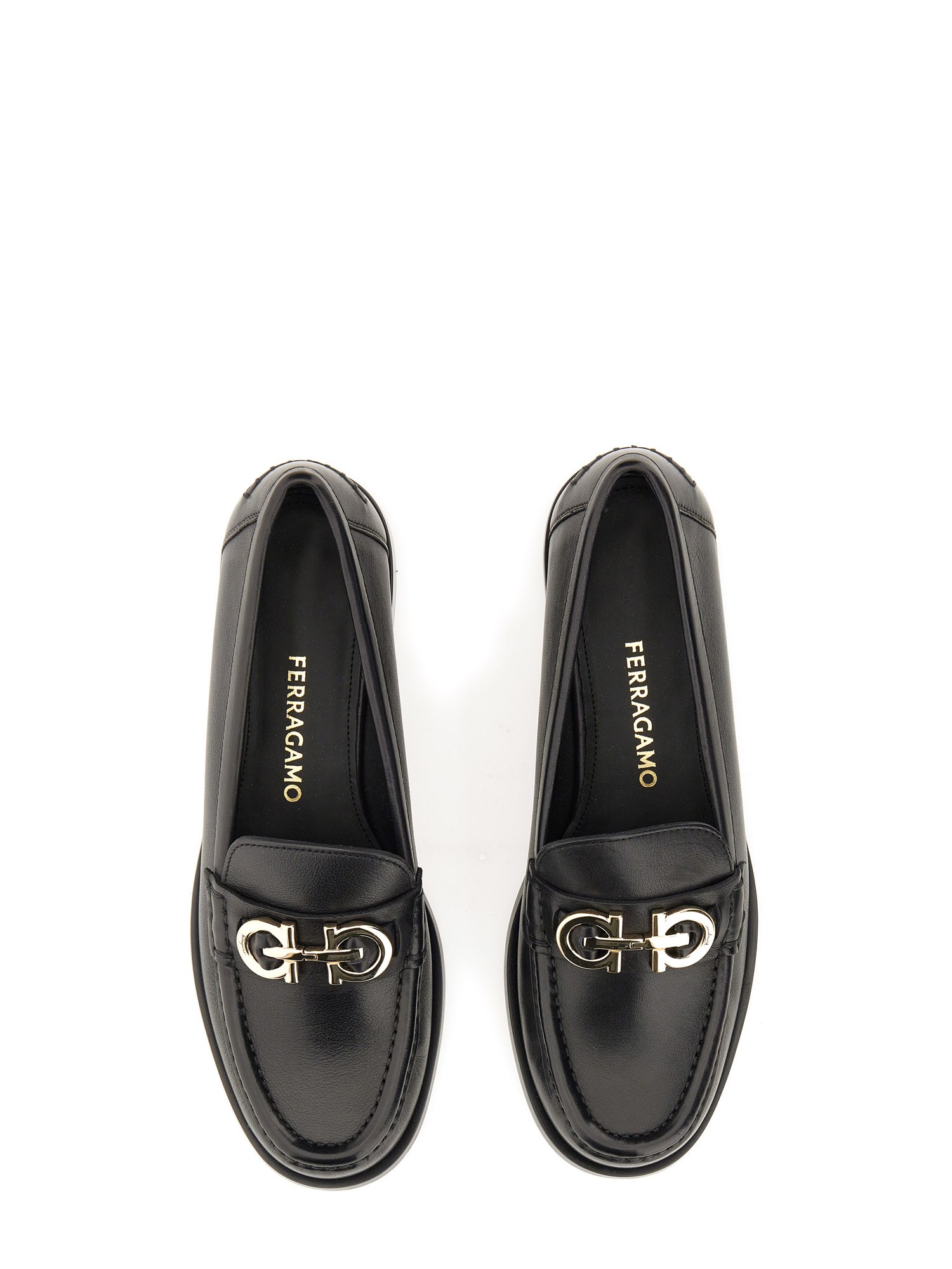 FERRAGAMO    MOCCASIN WITH GANCINI DECORATION