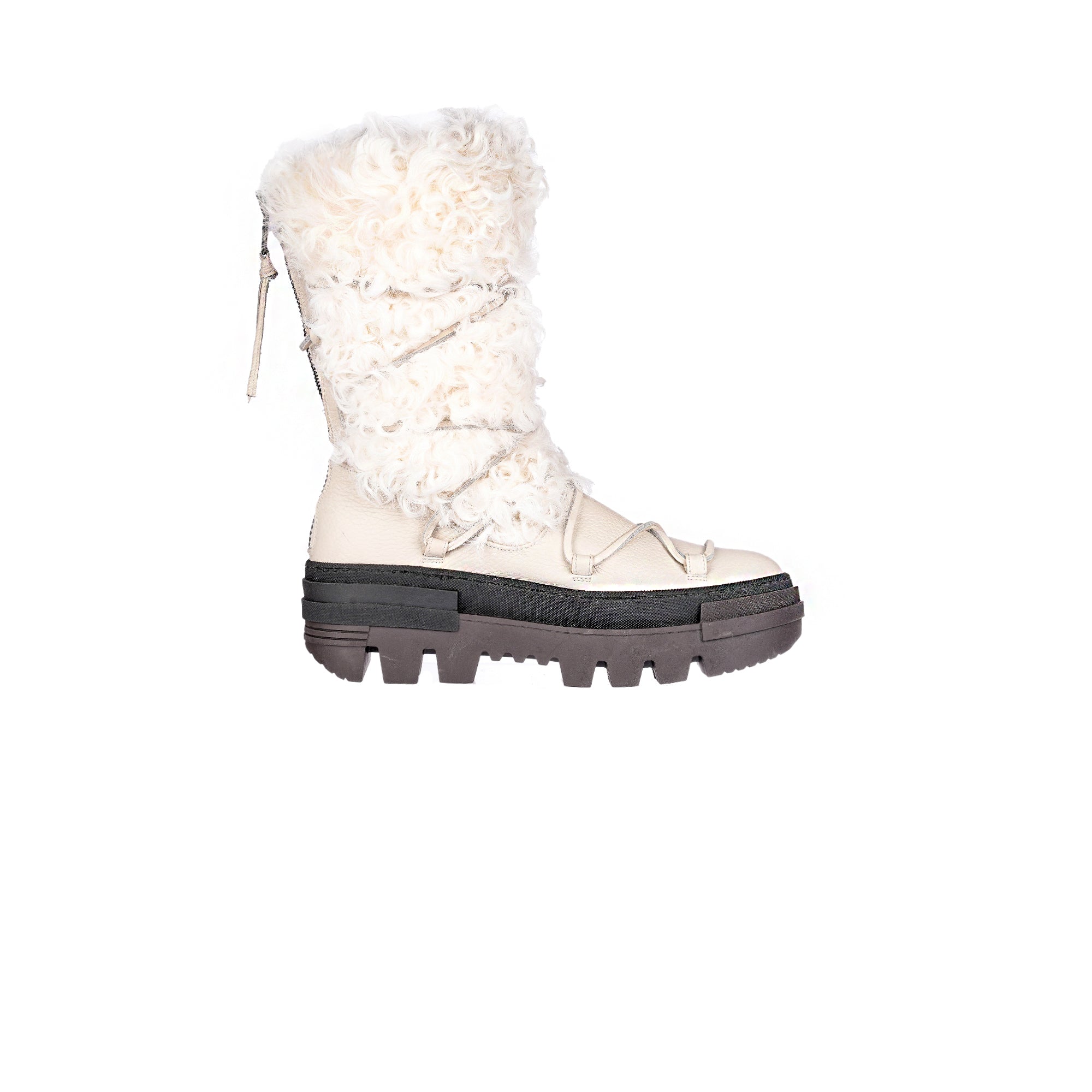 Fur Boot Muflone Chalk White