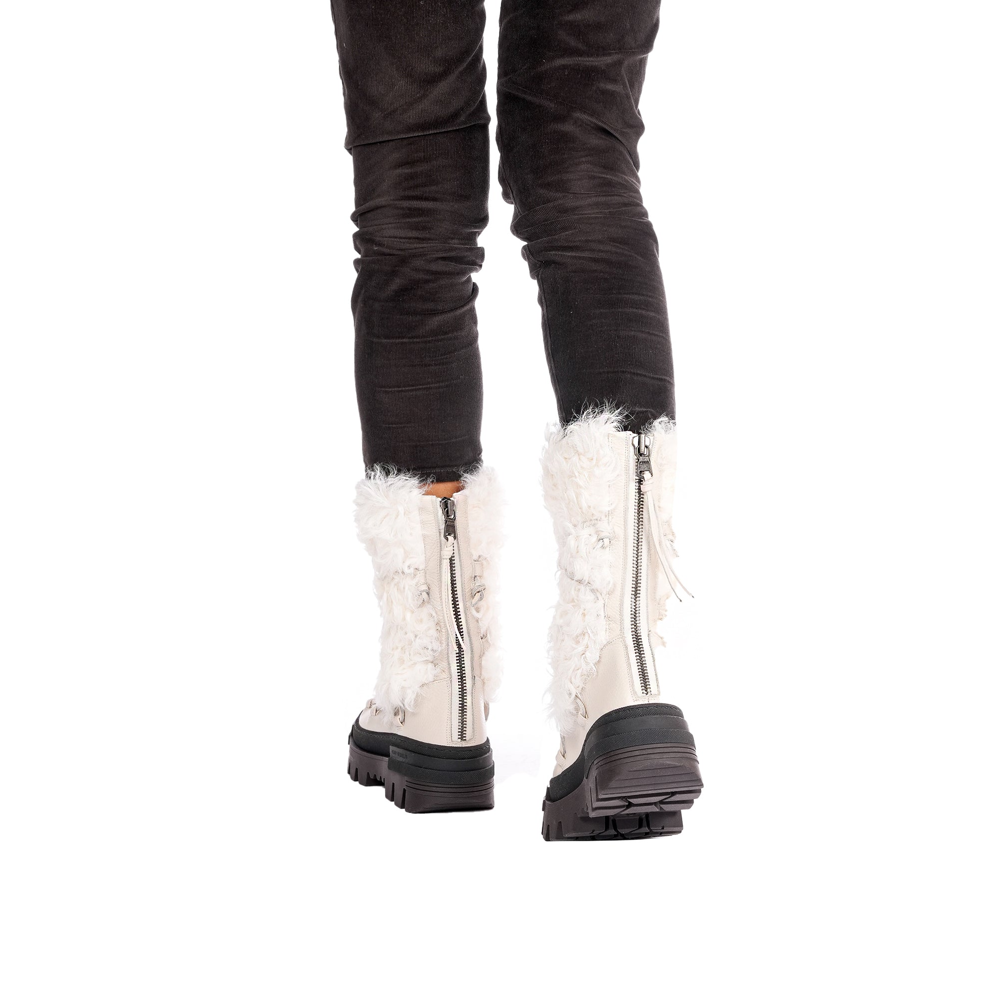 Fur Boot Muflone Chalk White