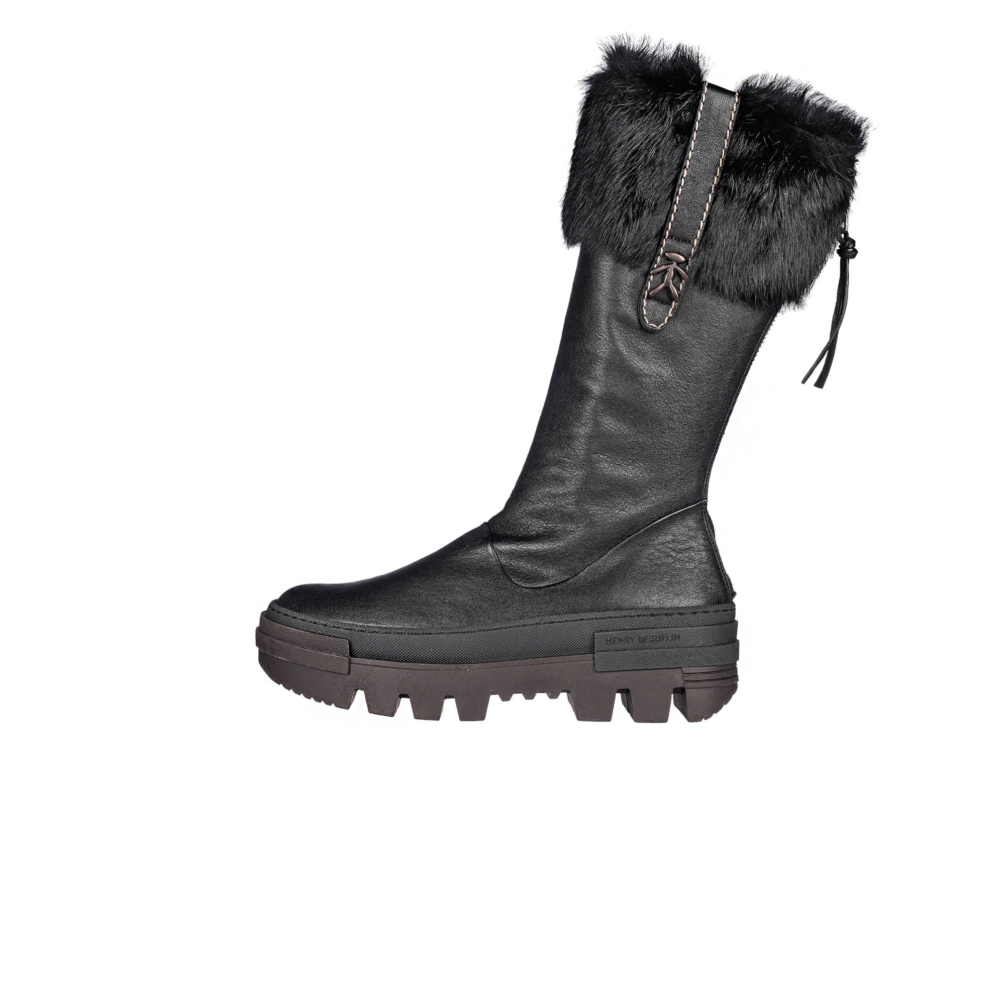 Fur Collar Boot Messico Black