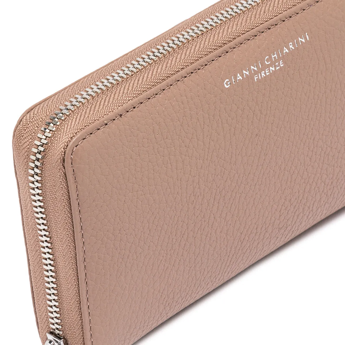 Gianni Chiarini - Portafoglio Wallets Dollaro Large Zip Around Dove - PF 5042 GRN - DOVE