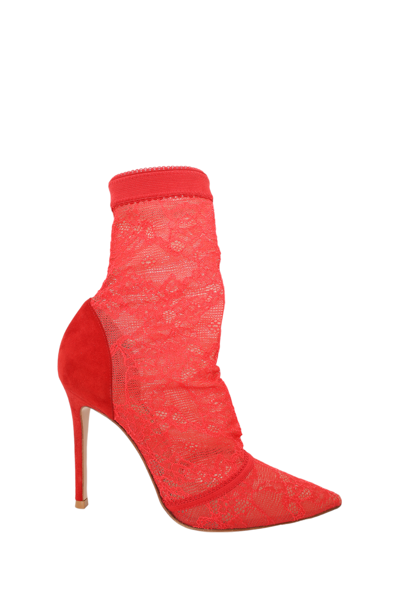 Gianvito Rossi Red Lace Boots Size 37