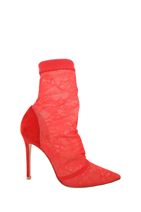 Gianvito Rossi Red Lace Boots Size 37