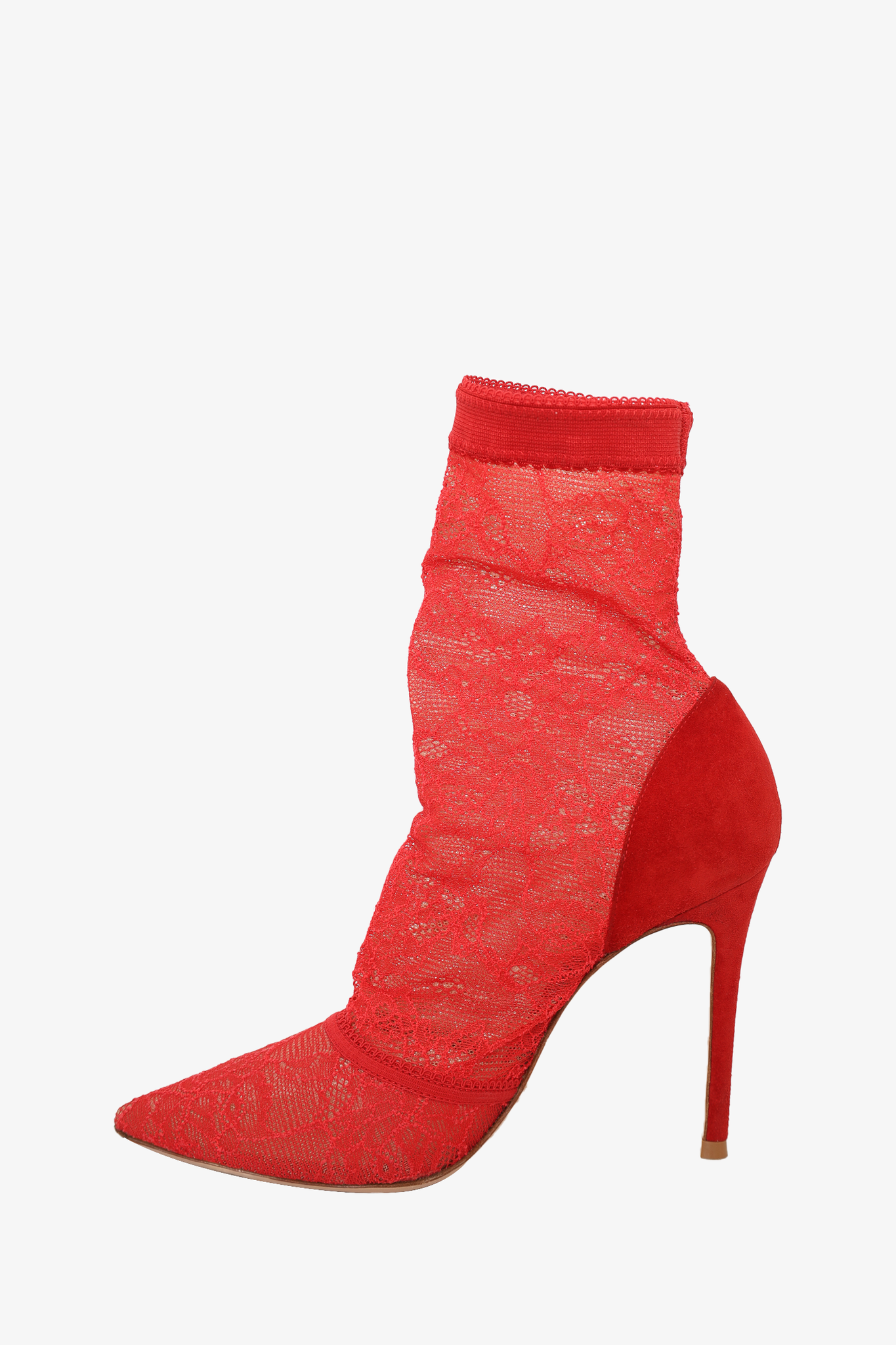 Gianvito Rossi Red Lace Boots Size 37