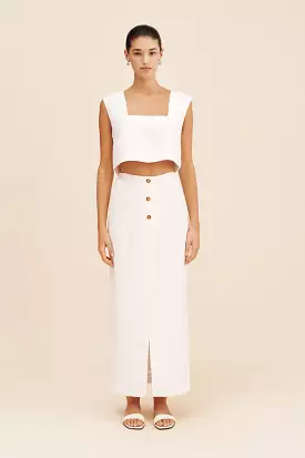 GIGI COLUMN SKIRT - IVORY