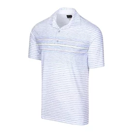 Greg Norman Men's Print Golf Polo - White