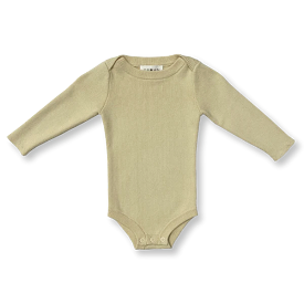 Grown - Organic Ribbed Essential Bodysuit - Pistachio