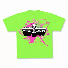 Hellstar T-Shirt 'Jesus Emblem / Path To Paradise' Neon Green