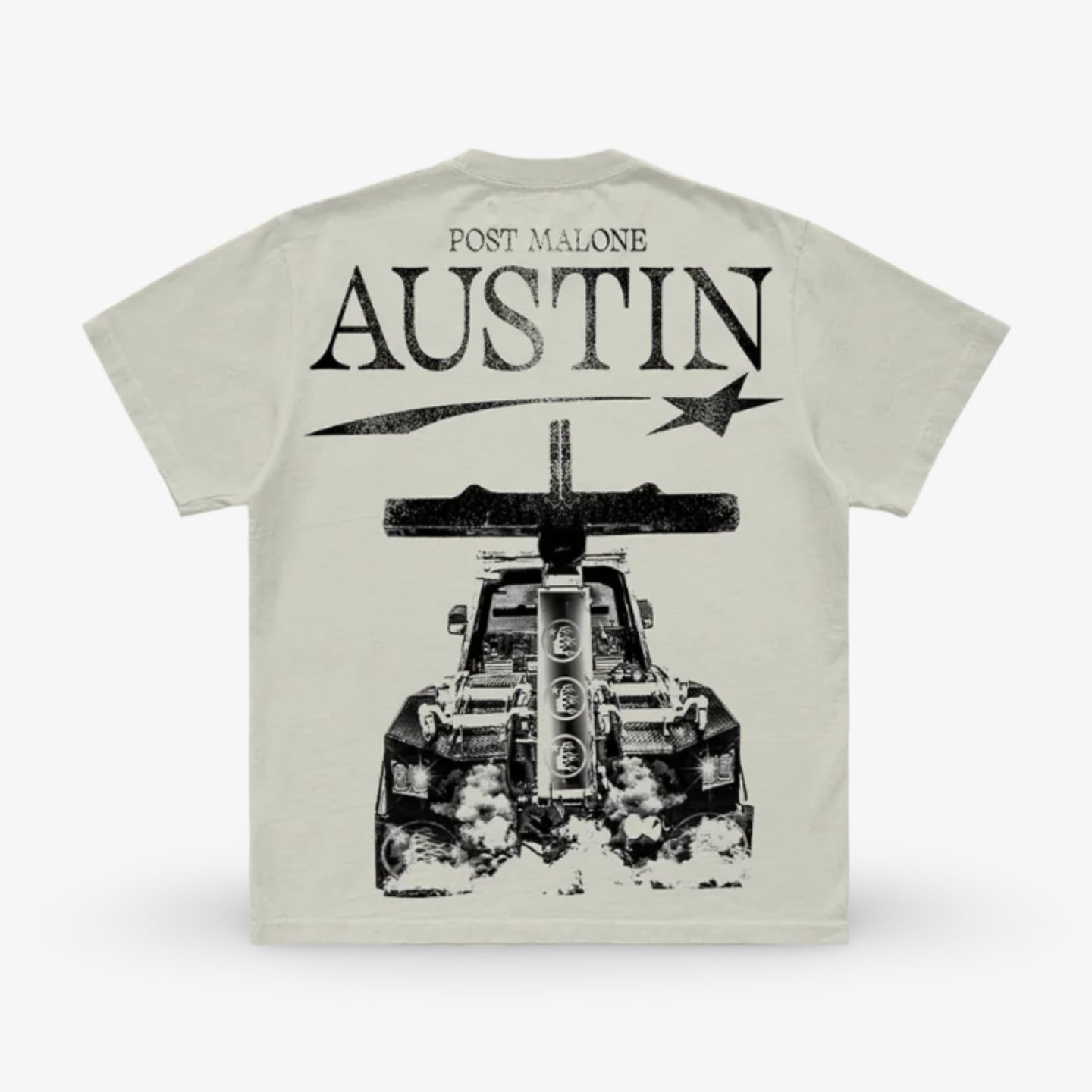 Hellstar x Post Malone T-Shirt 'Austin / Tow Truck' Cream