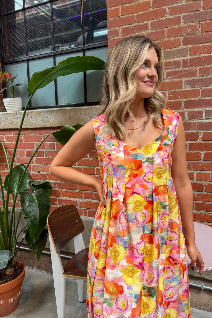 In Full Bloom Midi Dress