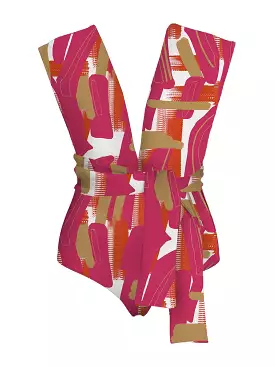 Infinity Swimsuit - Abstract Rose