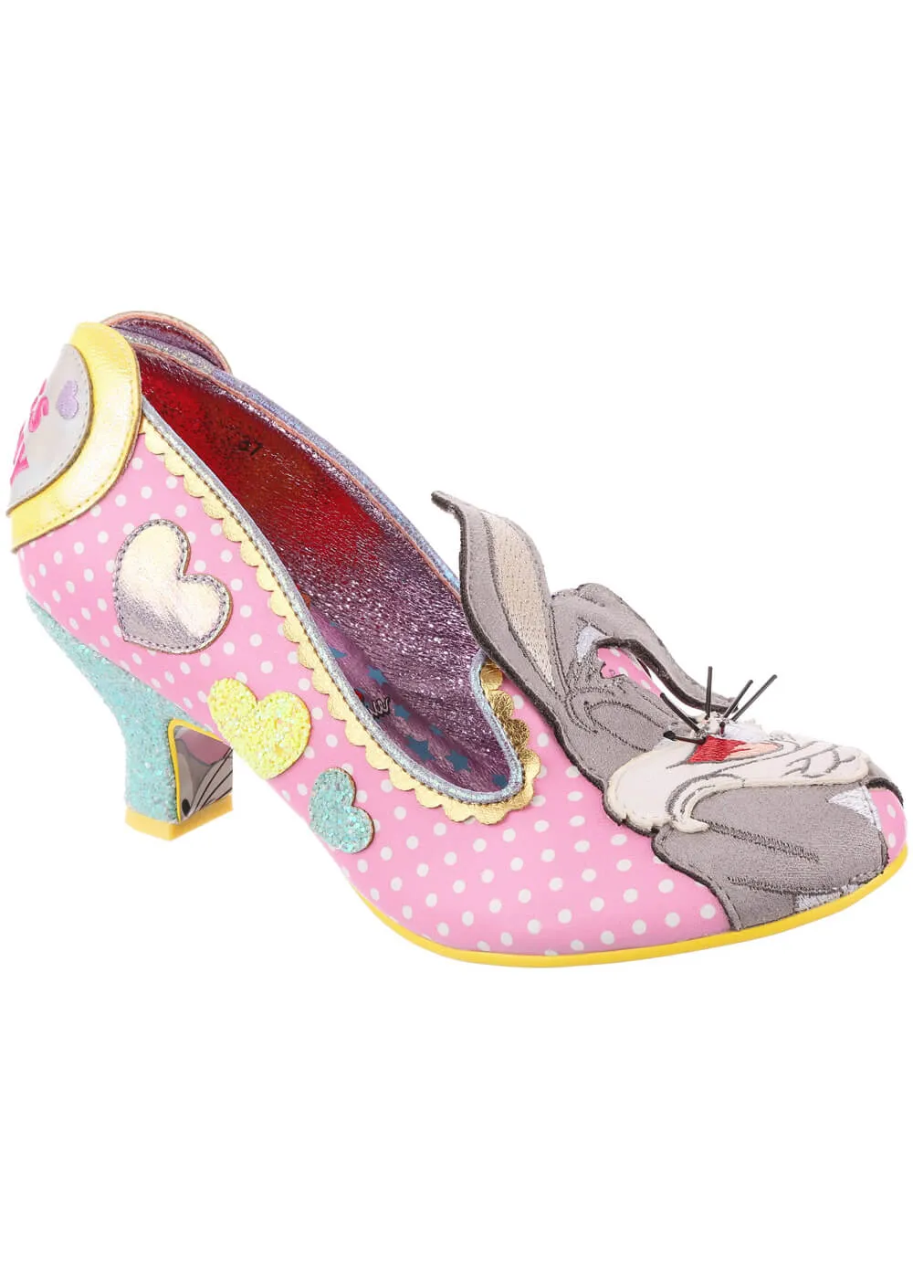 Irregular Choice x Looney Tunes Bunny Love 50's Pumps Pink