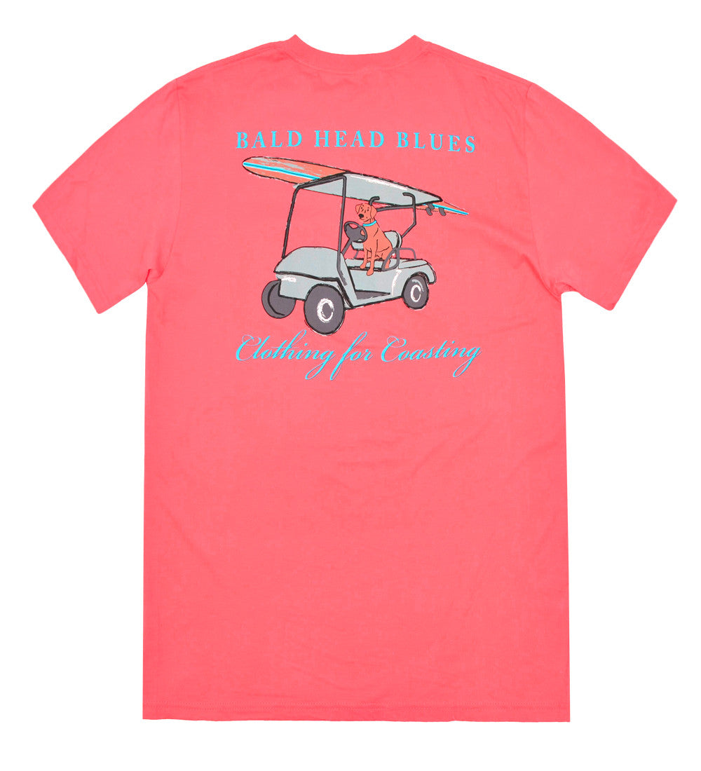 Island Tee - Short Sleeve Dog - Coral