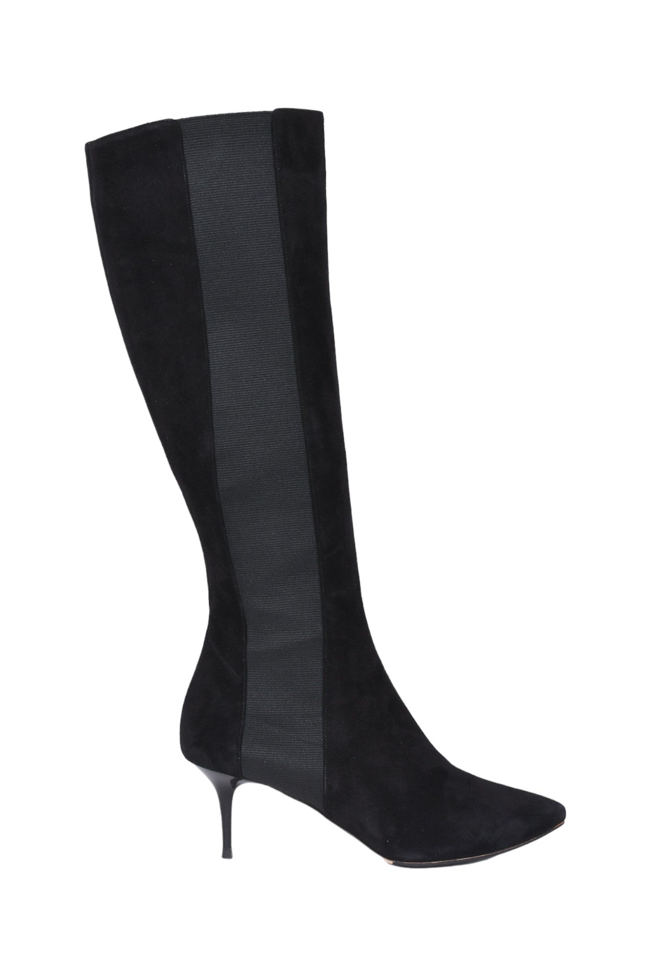 Jimmy Choo Black Suede Heeled 'Faith' Boots Size 40