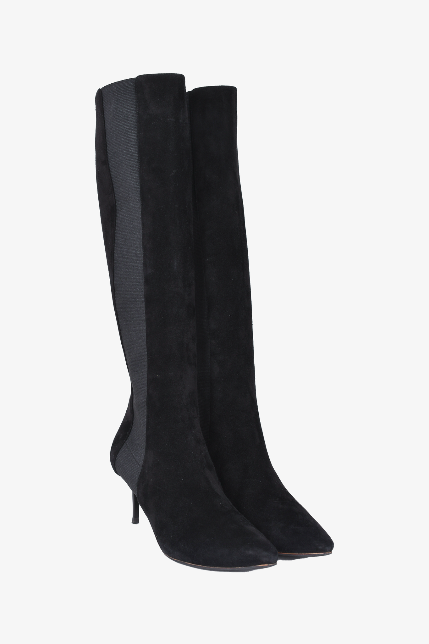 Jimmy Choo Black Suede Heeled 'Faith' Boots Size 40