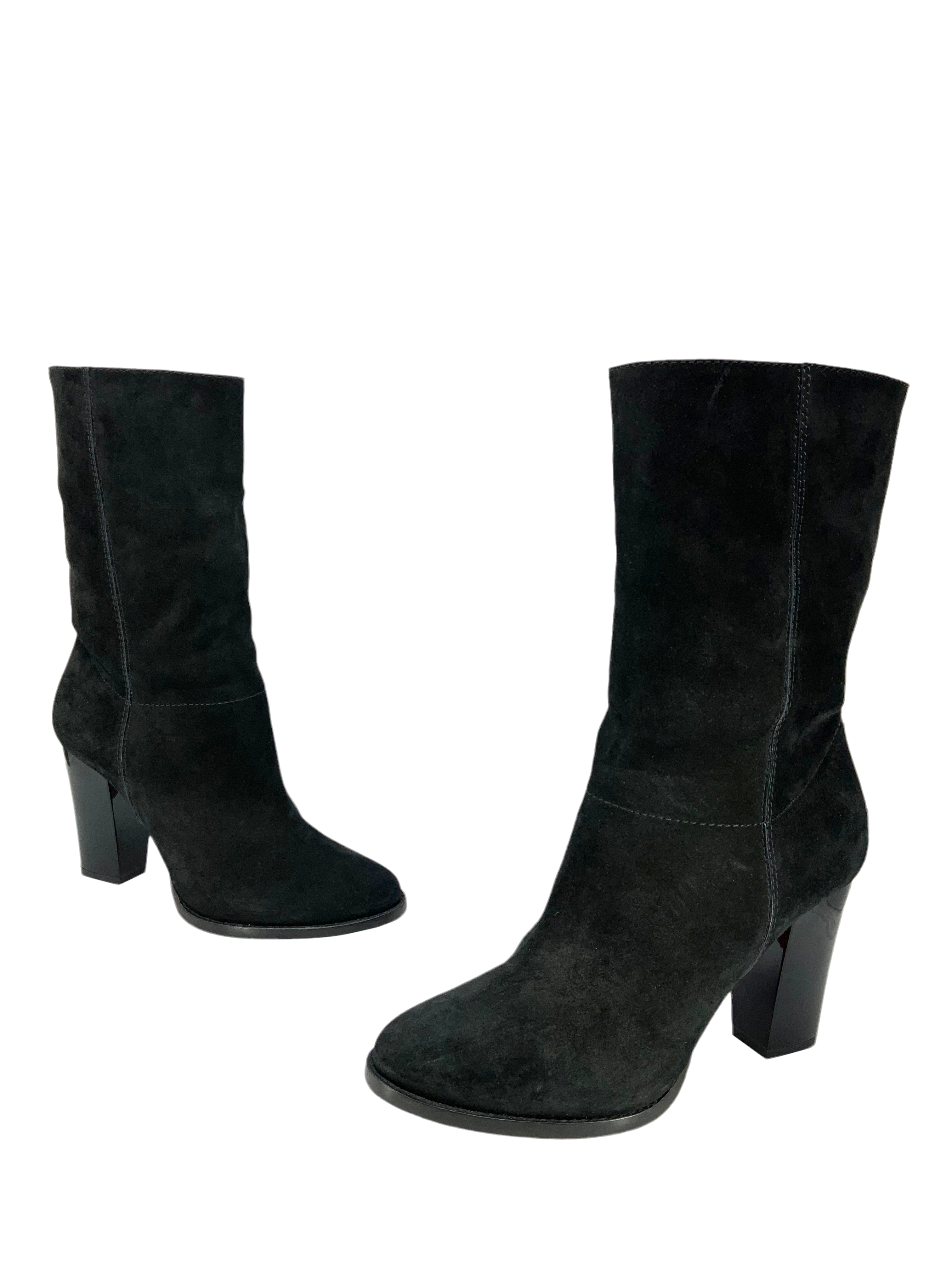 Jimmy Choo Music Tourmaline Suede Boots Size 7.5