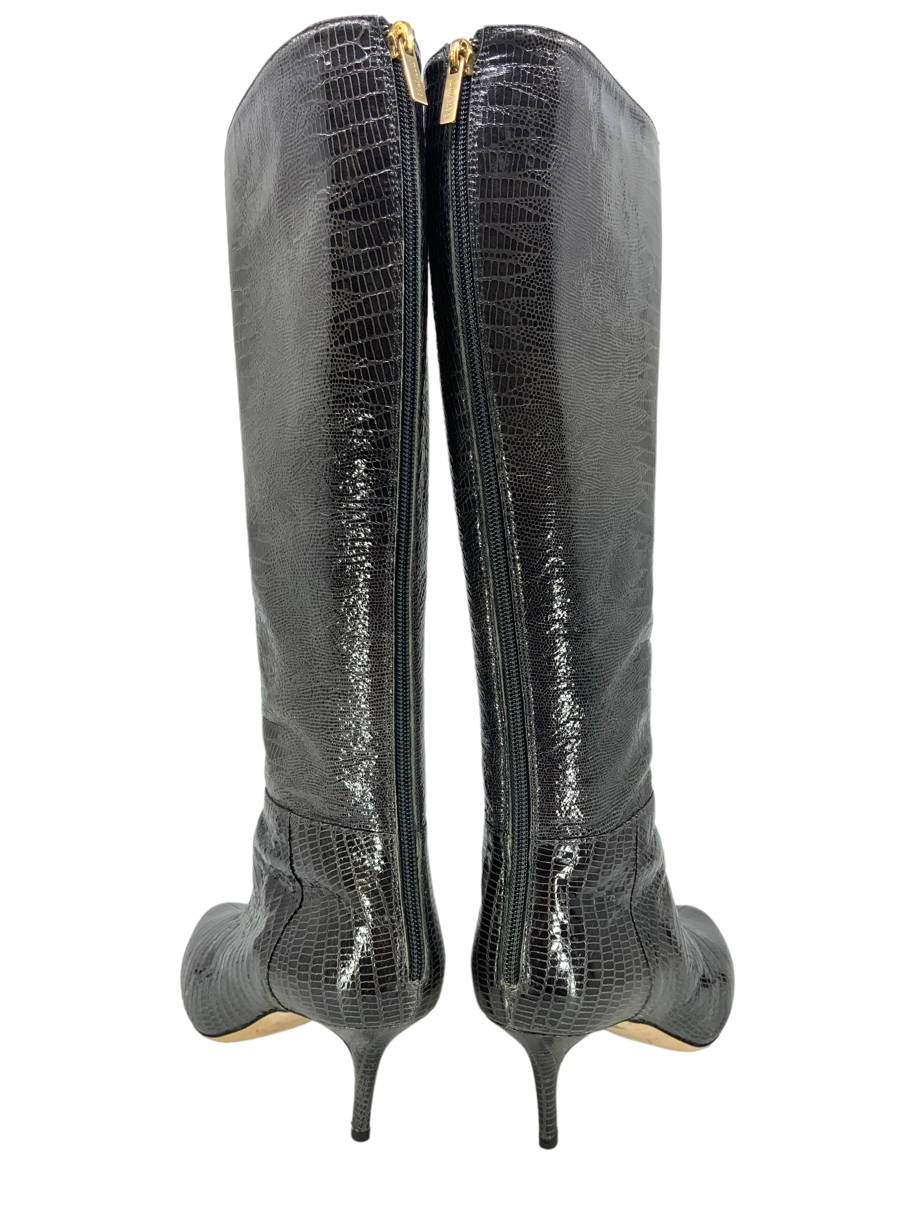 Jimmy Choo Snakeskin Knee-High Boots Size 11