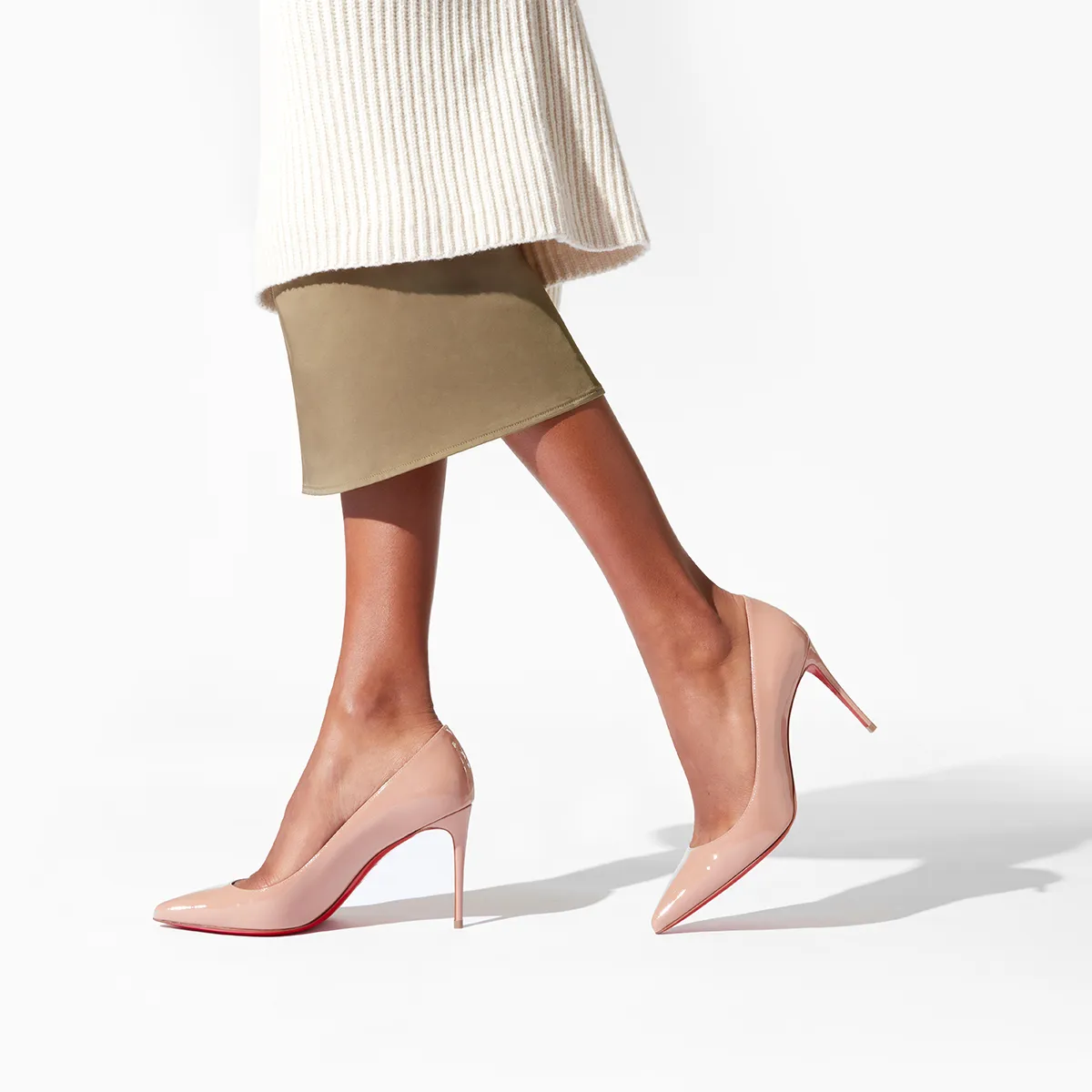 Kate 85 mm Pumps - Patent calf leather - Blush - Women